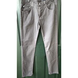 NWOT AG Adriano Goldschmied Tellis Modern Slim Chinos Sz 32 Gray Cotton Preppy